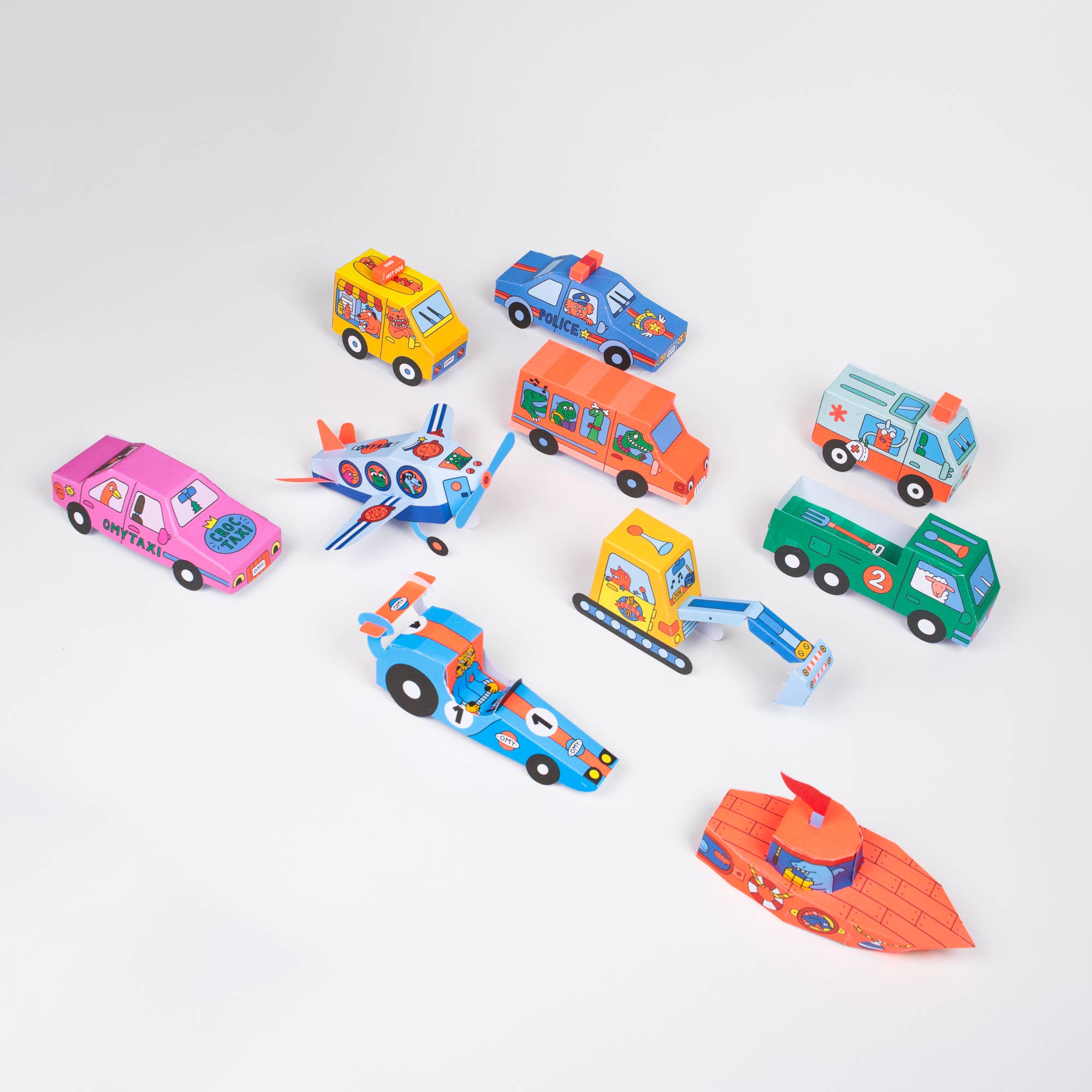 Vehicles 3D Paper Toys