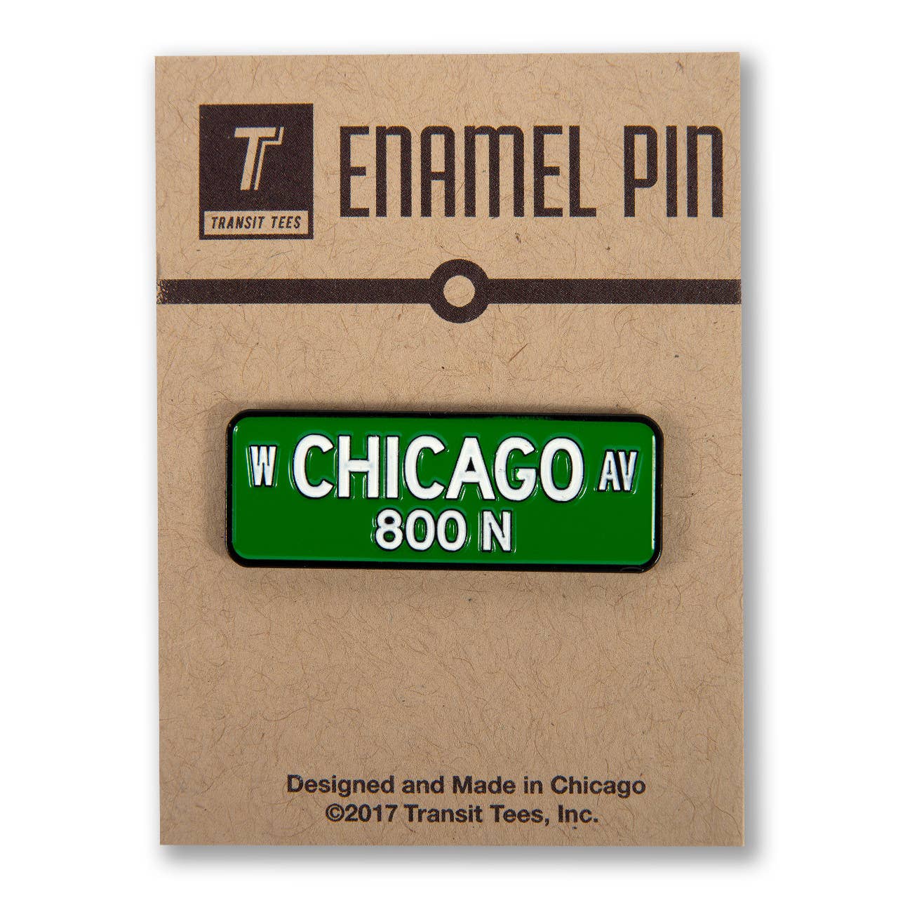 Chicago Ave Street Sign Enamel Pin