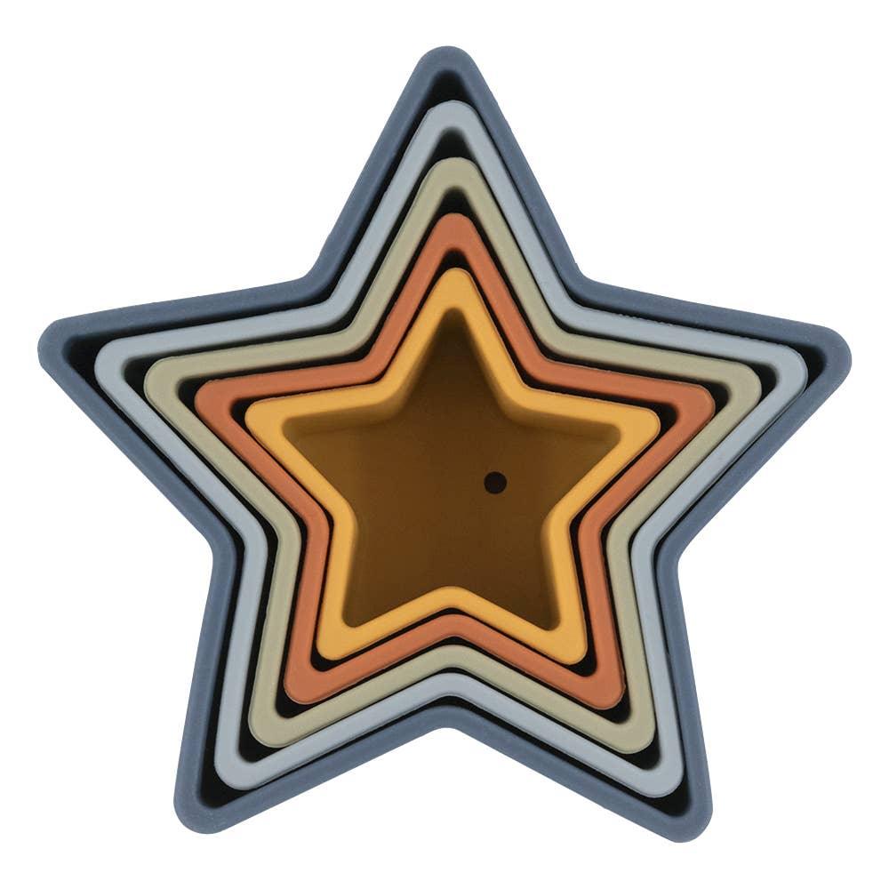 Silicone Nesting Stars - Multi Blue