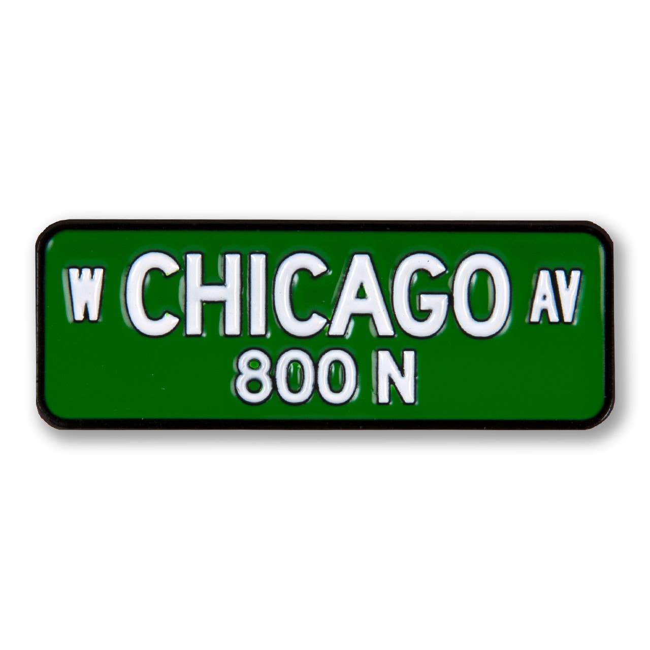 Chicago Ave Street Sign Enamel Pin