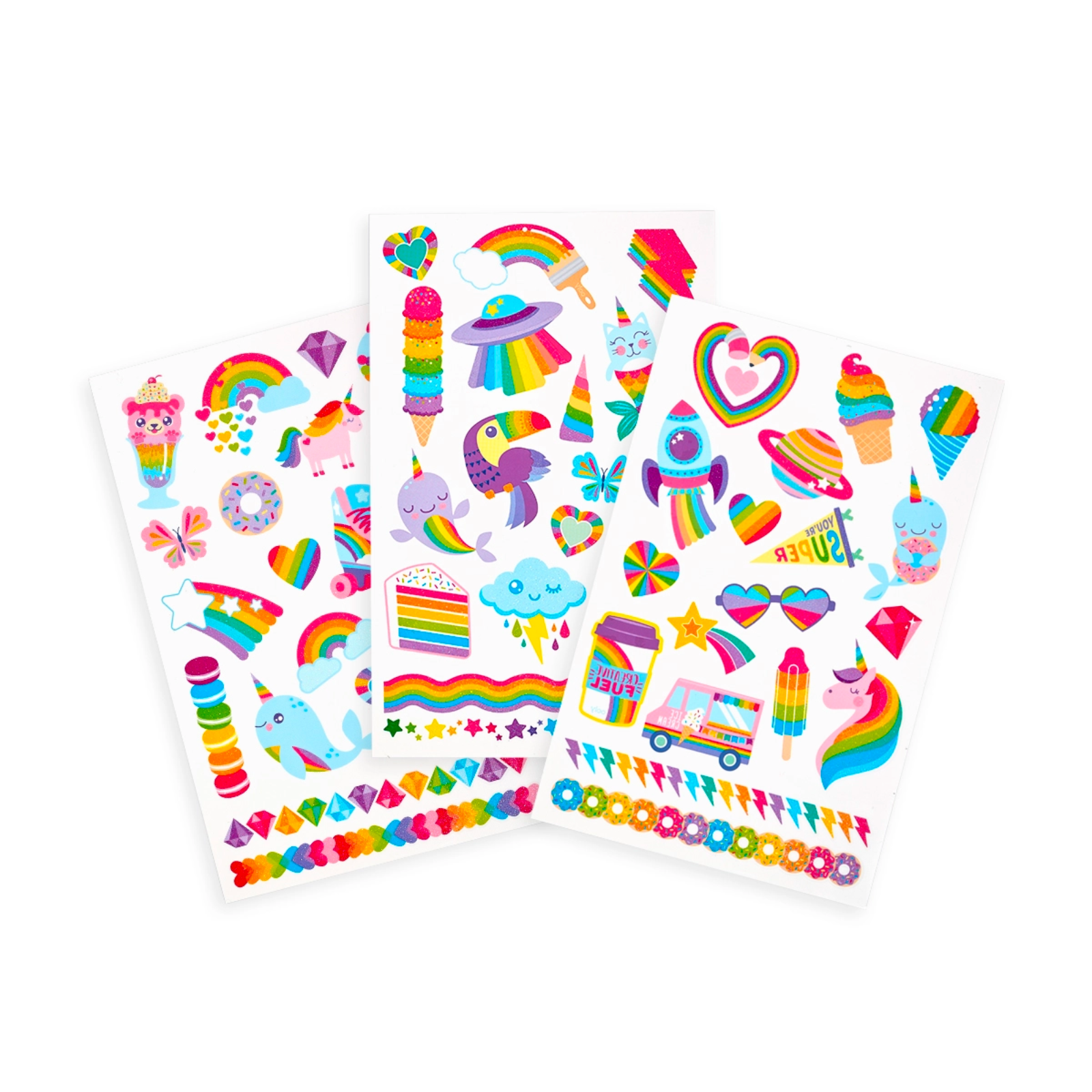 Tattoo Palooza: Over The Rainbow Temporary Glitter Tattoos