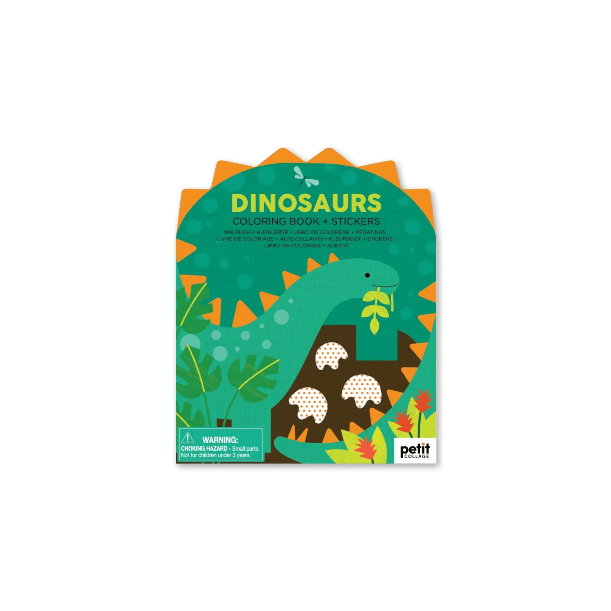 Dinosaurs Coloring Book + Stickers