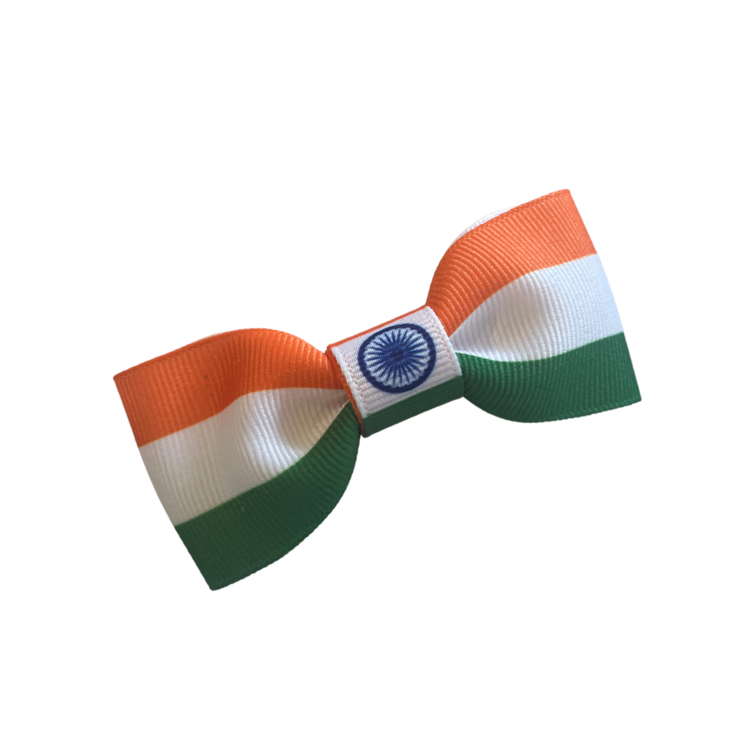 India Flag Bow Clip